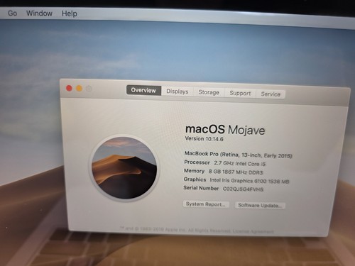 Apple MacBook Pro 13 Mid 2015 Core i5-2.7GHz 8GB 256GB LAPTOP - Afbeelding 6 van 12