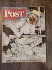 Saturday Evening Post Magazine - March 27, 1942 - Mead Schaeffer - Snow Soldier