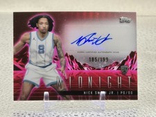 Nick Smith Jr. #185/199 SP 2023-24 Topps Midnight Rookie Horizon Signature Auto