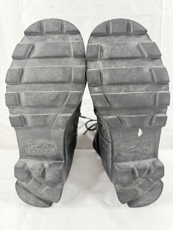 Bota Militar de Combate Vibram de Cuero Negra Rothco Talla 7.5 Foto 3 de 4