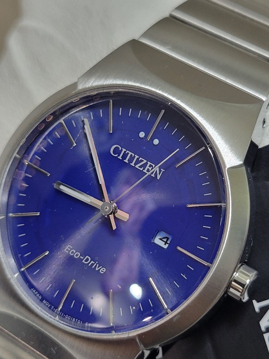 CITIZEN EW2670-53L AXIOM ECO-DRIVE BLUE DIAL SILVER STEEL BRACELET