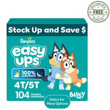 Pampers Easy Ups Bluey Potty Training Pants Size 4T-5T, 104 Count
