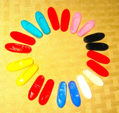 VINTAGE BARBIE FOR SKIPPER CLOTHES BLUE  PINK  WHITE BLACK FLATS JAPAN SHOES LOT