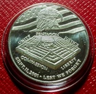 *THE PENTAGON*LEST WE FORGET September 11, 2001 Round 1 Troy oz..999 Silver