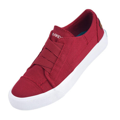 Jenn Ardor Damen Canvas Slipper Turnschuhe niedrig oben Freizeit Wanderschuhe für Tennis - Bild 83 von 83