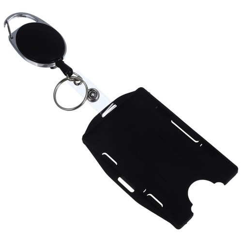ID Card Holder Office Staff Hard Case Badge Covers Clear Plastic - Afbeelding 6 van 12