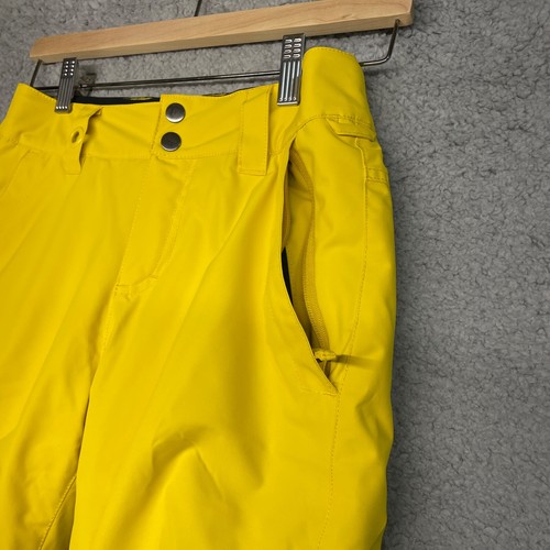 Quicksilver Youth Neon Yellow Dry Flight Technology Snow Snowboard Pants Sz 12 - Picture 8 of 17