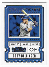 2020 Panini Contenders Winning Tickets  Cody Bellinger Los Angeles Dodgers #WT-9