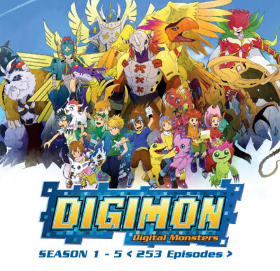 Digimon Season 1-5 (1-253End) Anime DVD English Dubbed All
