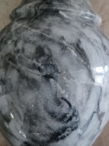 Vaso in marmo grigio alto 7,77" vintage - Foto 16 di 24
