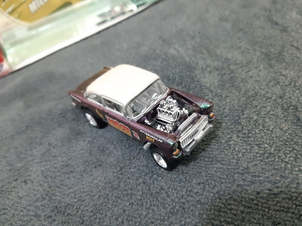 Custom Made Hot Wheels Chevy Bel Air Wicked Gasser With Acrylic Display