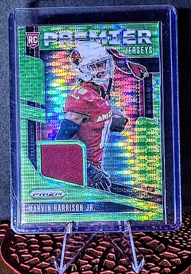 Marvin Harrison 2024 Panini Prizm Premier Jersey Green Pulsar Patch RC Rookie