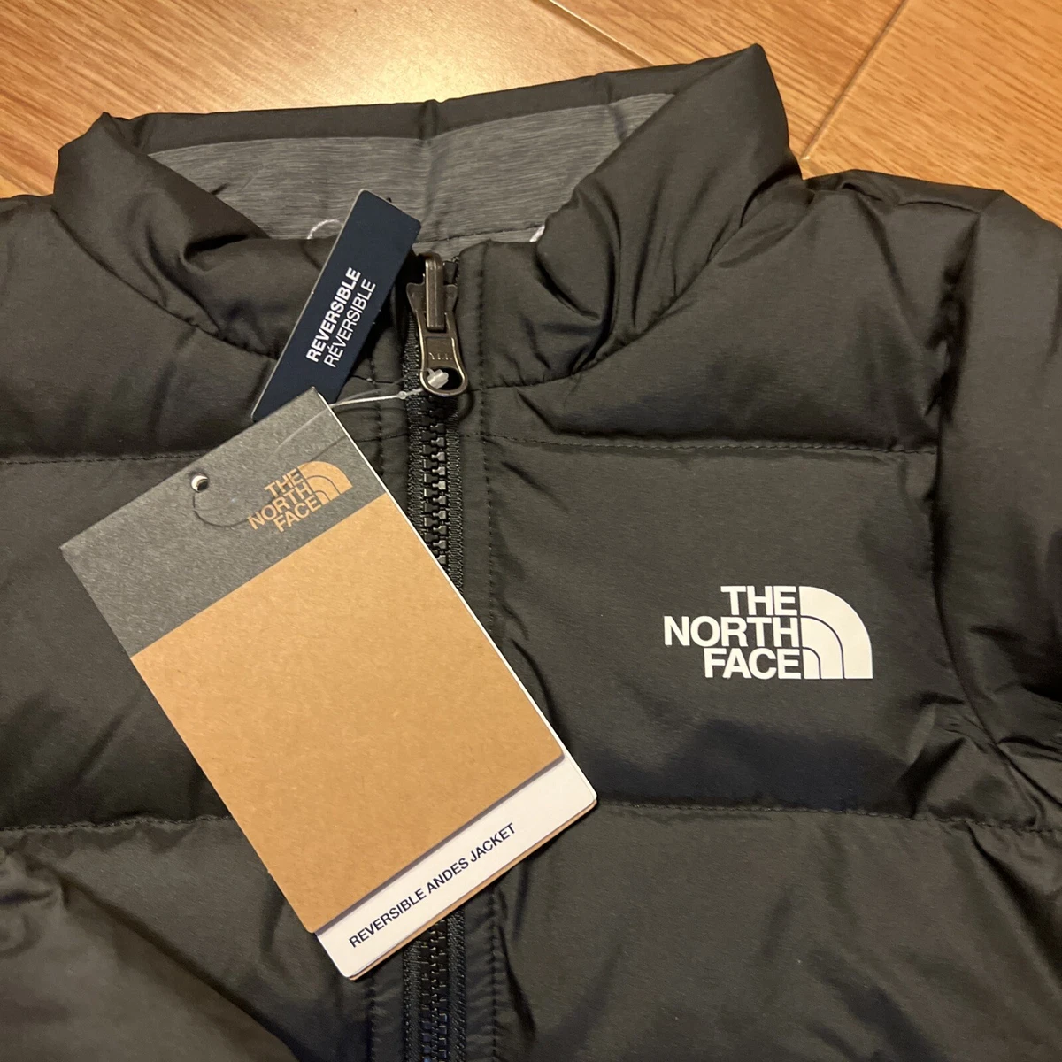 The North Face NEW Infant Reversible Andes Jacket TNF BLACK size 0 3 month 986