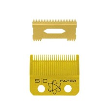 StyleCraft Replacement Fixed Gold Titanium Faper Blade Set  SC525G