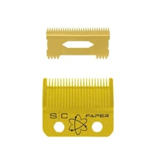 StyleCraft Replacement Fixed Gold Titanium Faper Blade Set | SC525G
