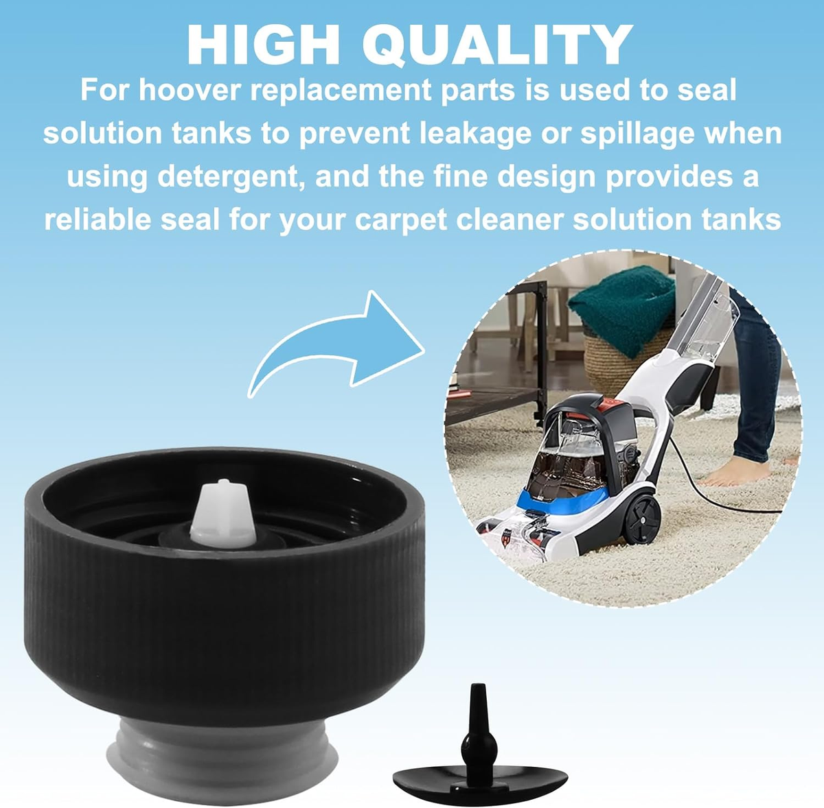 440012803 Solution Tank Cap Replacement For Hoover PowerDash Pet, SmartWash & FloorMate Jet Carpet Cleaners