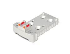 1911 RMR Base Plate (Trijicon Style) -Light-Weight Aluminum -Silver, Fiber Optic