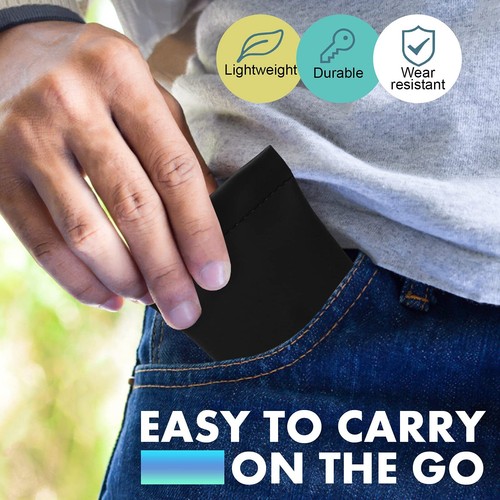 4Pk Leather Glasses Case Squeeze Top Sunglasses Sleeve Pouches Eyeglasses Holder - Picture 3 of 5