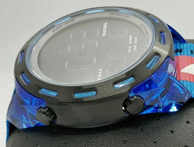 Diesel Men s Crusher Blue Band Digital Watch DZ1944