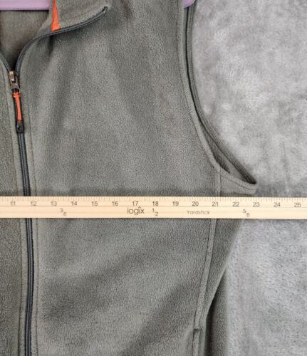Woolrich Vest Mens XLarge Heather Gray Casual Dadcore Full Zip Pockets Fleece - Picture 5 of 11