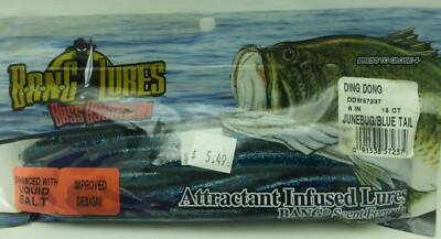 Leurres Bass Assassin Ding Dong Worm 6" Bleuet – 3 Paquets De 15 (45 Pièces)