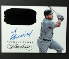 2017 FLAWLESS YASMANY THOMAS BLACK AUTO 1/1 Corner issue