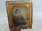 Antique 1800's Daguerreotype Photo Portrait Woman In Case Braided Hair — photo 2