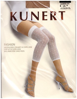 Kunert halterloser Strumpf in Netz Capri Look in cashmere (Haut) Gr. 35-37