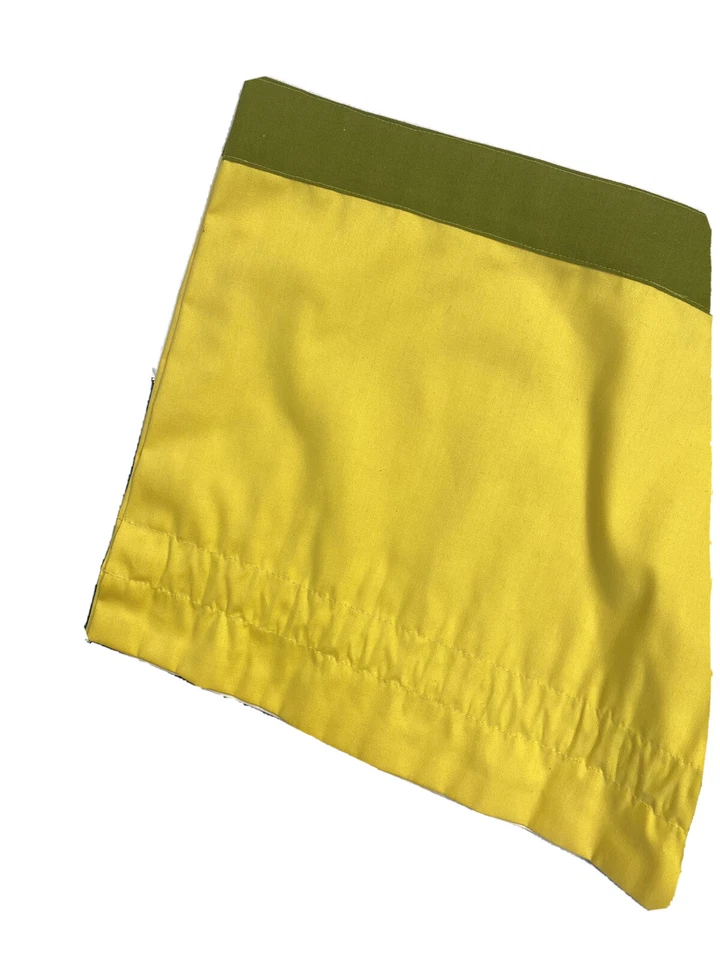 1 Vintage Wide Custom Handmade Valance Curtain Luxury Yellow Green Retro Bright - Image 4 of 4