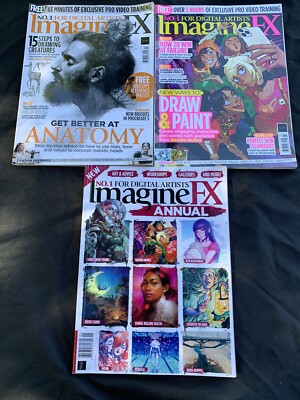 IMAGINE FX ANNUAL  MAGAZINE, NO. 1 FOR DIGITAL ARTISTS  LOT OF 3