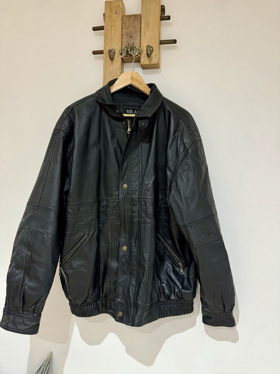 ジャケット・アウター 90s vintage MILAN LEATHER tracker jacket 90s vintage MILAN LEATHER tracker jacket