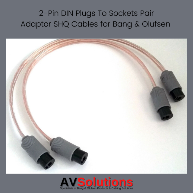 0.37 M. - Speaker Cable Adaptor (2-Pin Sockets Pair SHQ) for Bang & Olufsen B&O