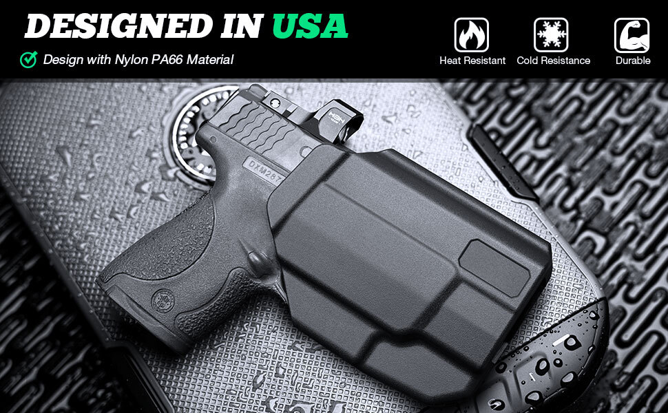 OWB Holster Optic Cut M&P 9 Shield M2.0 Integrated Crimson Trace Laser