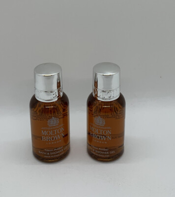 (  116,67 /L) Molton Brown 2x30ml Neon Amber New 2021 Bath & Shower Gel NEU Mini