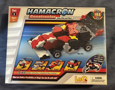 LaQ Hamacron Constructor Snap Click Play 5 Models / Race Car Helicopter & More