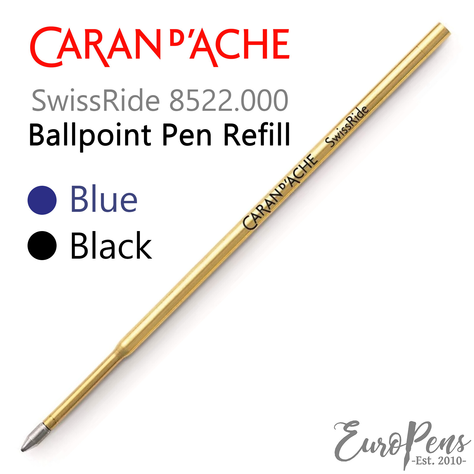 Carga Caran d'Ache caneta infinite Swissride Média Azul
