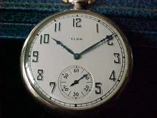 Sharp Elgin Pocket Watch Just Serviced  Fine Condition In Original Box 15 Jewels