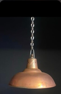 Industrieller Distressed Kupfer Lampenschirm Loft Beleuchtung Decken Pendelleuchtenschirm