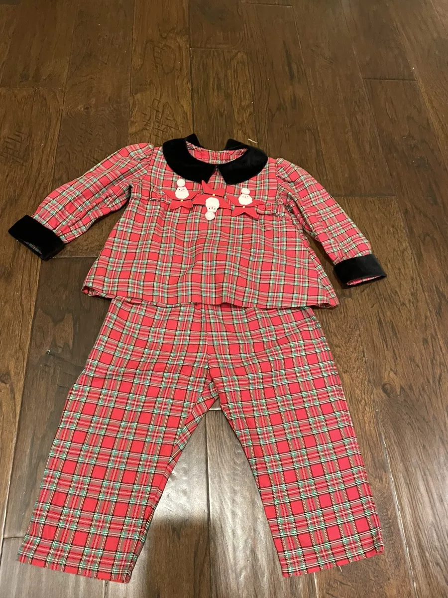little girls Funtasia too Christmas plaid two piece outfit 2T eBay
