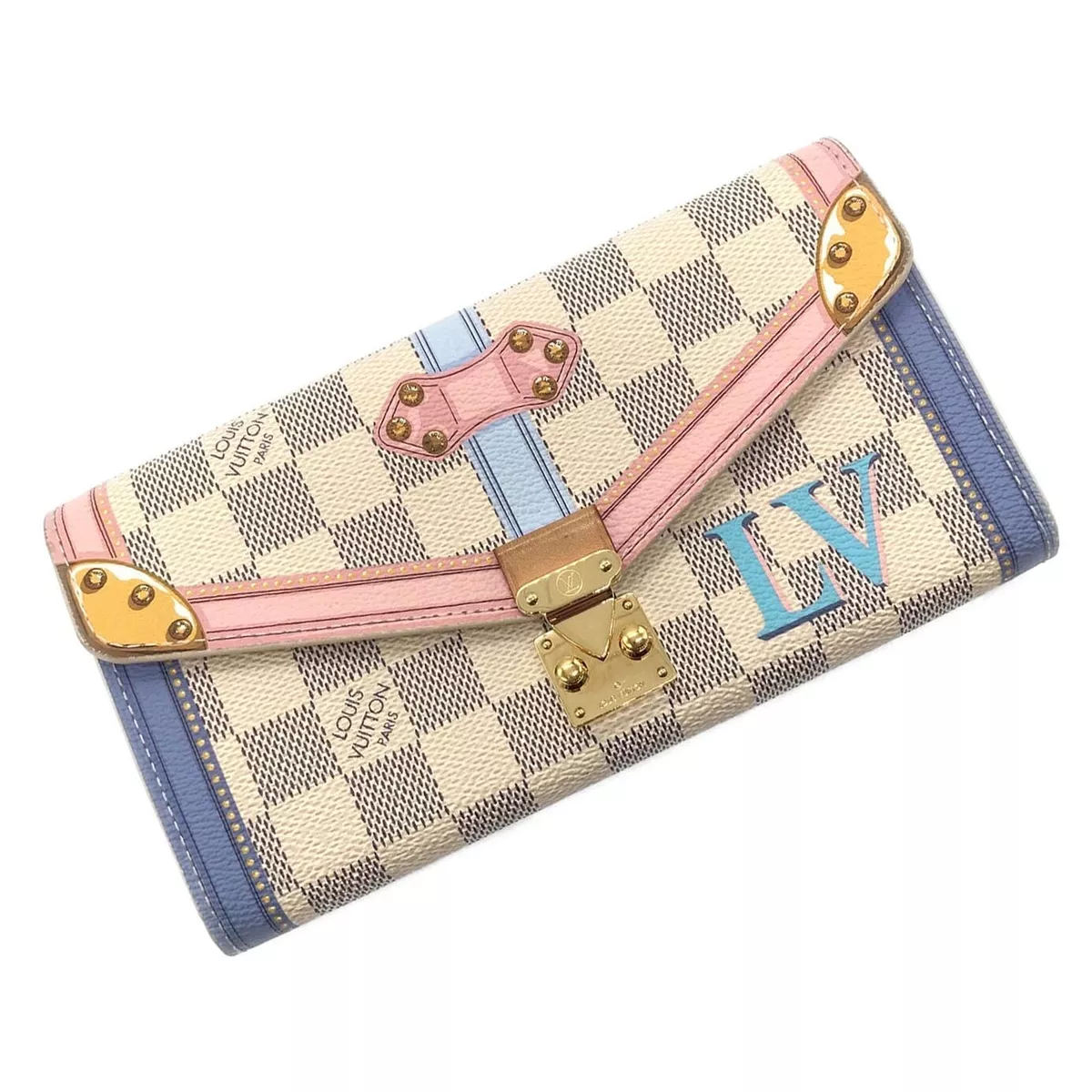 Louis Vuitton, Bags, Authentic Louis Vuitton Studded Damier Sarah Wallet