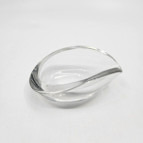 Hand Blown Clear Art Glass Bowl Trinket Change Keys 4" x 3" Pre-owned READ - Picture 3 of 10