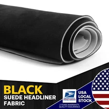 2x79"x60" Black Foam Back Automotive Headliner Fabric Sunroof Upholstery Craft