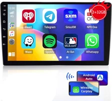 2+32GB 9" Android 13 Double 2Din Car Stereo Carplay GPS Navi WiFi BT RDS Radio