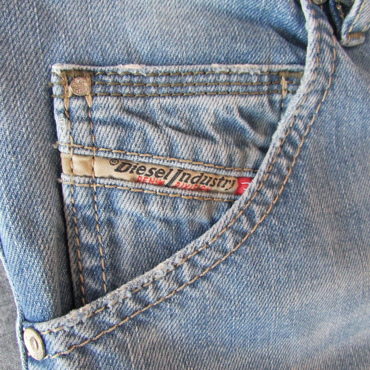 Diesel Krooley jeans 34x30 blue denim regular slim carrot light