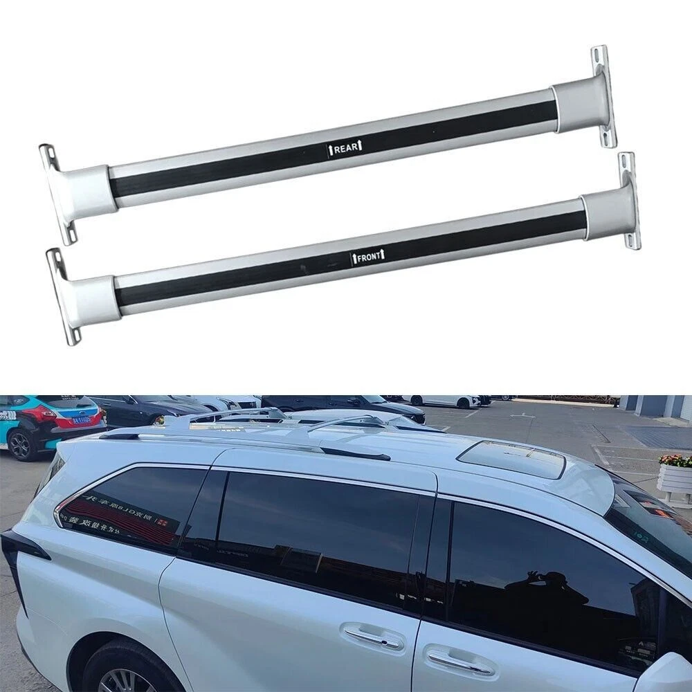 2Pcs Aluminum Roof Rail Rack Cross Bars Crossbar Fit For Toyota