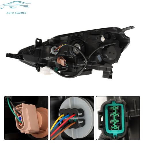 LED Type Headlight For 2016-2019 Nissan Sentra SL/SR Right Side Black Headlamp - Picture 5 of 6