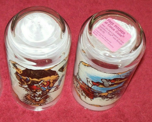 2 GOONIES 1985 - Data on Waterslide - Organ Godfather's Glass UNUSED **READ* Set - Picture 5 of 5