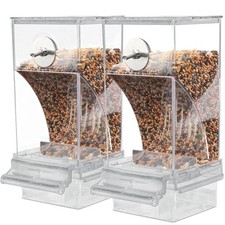 Automatic Bird Feeder, No Mess Acrylic Parrot Foraging Feeder, Transparent Bi...