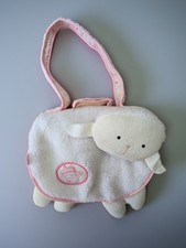 ZAPF CREATION RARE BABY ANNABELL DOLL PINK LAMB SHEEP CHANGING BAG 