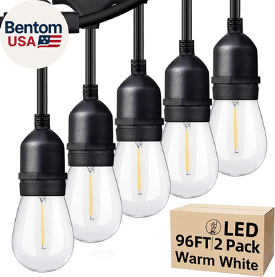 #ad Outdoor String Lights 96FT 48×2 Commercial Grade Heavy Duty Patio Lights with $113.27